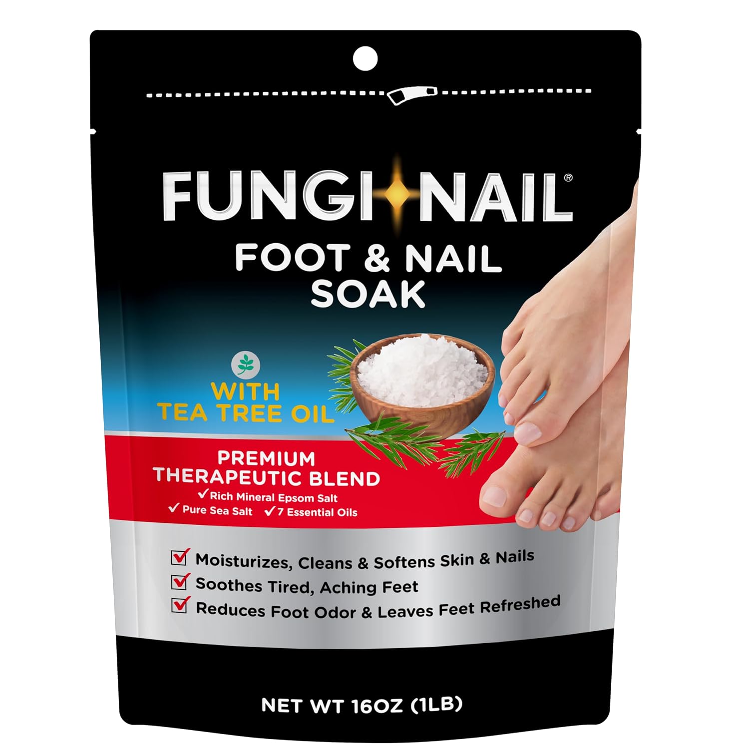 Fungi-Nail Foot & Nail Soak, Tea Tree Oil Foot Soak, 1 Pound