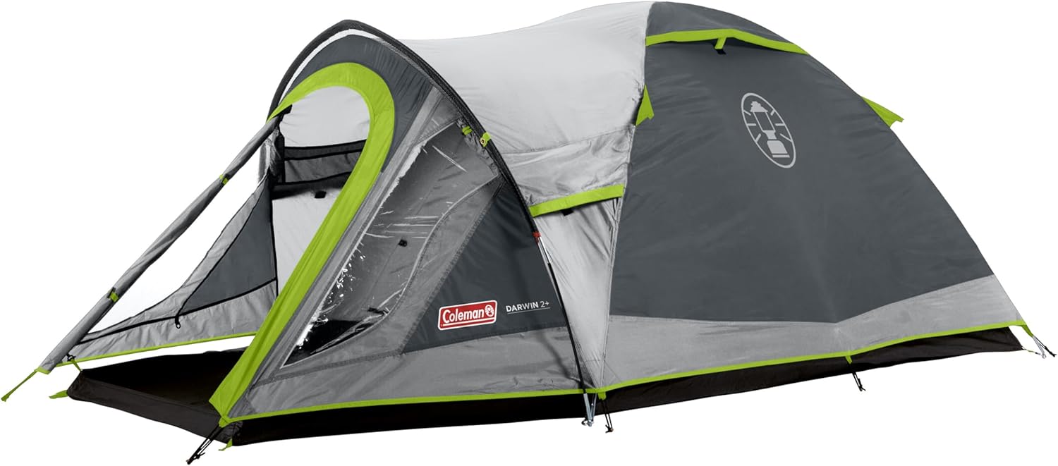 Coleman Tent Darwin 2-4 Person | Compact Lightweight Dome Tent | Models with Darkened Bedroom | Camping, Festival and Hiking Tent | 4500mm Waterproof | with Sewn-in Groundsheet