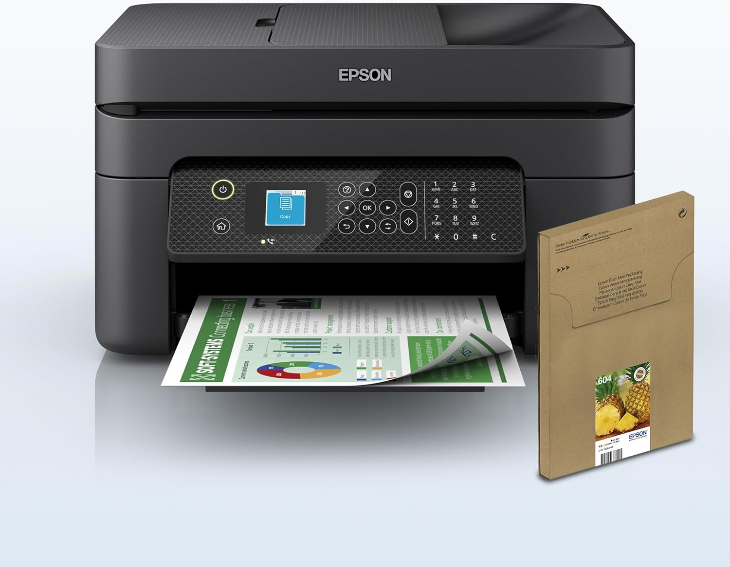Epson Workforce WF-2930DWF Print/Scan/Copy Wi-Fi Printer with Additional Ink Multipack