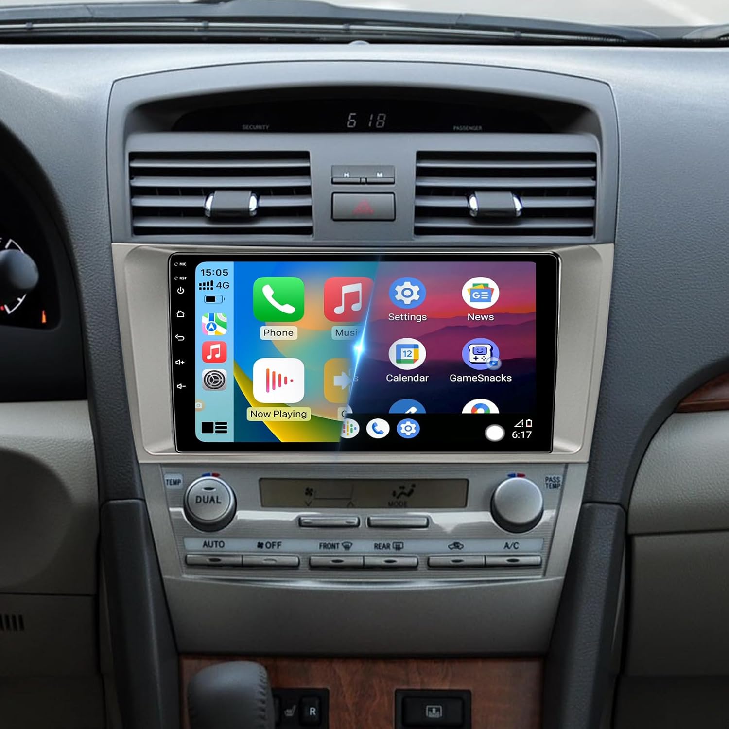 BINIZE Android 13 Car Stereo Compatible with Toyota Camry 2006 2007 2008 2009 2010 2011, 9 Inch Car Radio Head Unit Car Stereo Touch Screen, Wireless CarPlay, Android Auto, GPS, WiFi, Backup Camera
