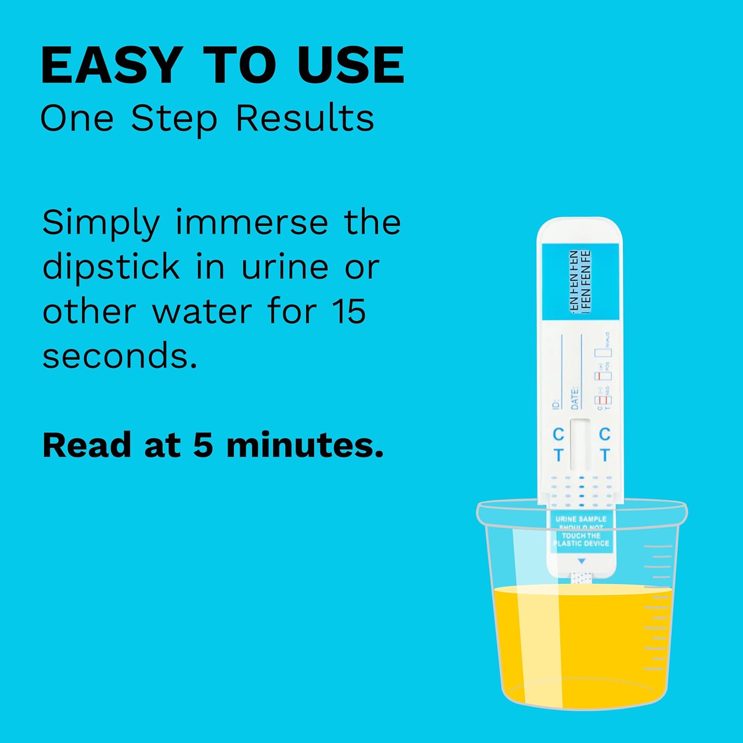 Fentanyl Test Dip Cards: Quick, Accurate Results, Reliable Detection 5-Minute at Home Drug Test (5 Tests)