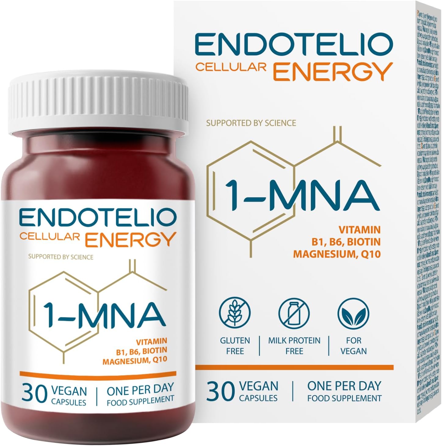 Endotelio Cellular 1-MNA, Optimizing NAD+, Anti Aging with CoQ10, Magnesium and B Complex, Sirtuin Activator, Biohacking Supplement, Boost for Energy and Cellular Repair, 30 Caps