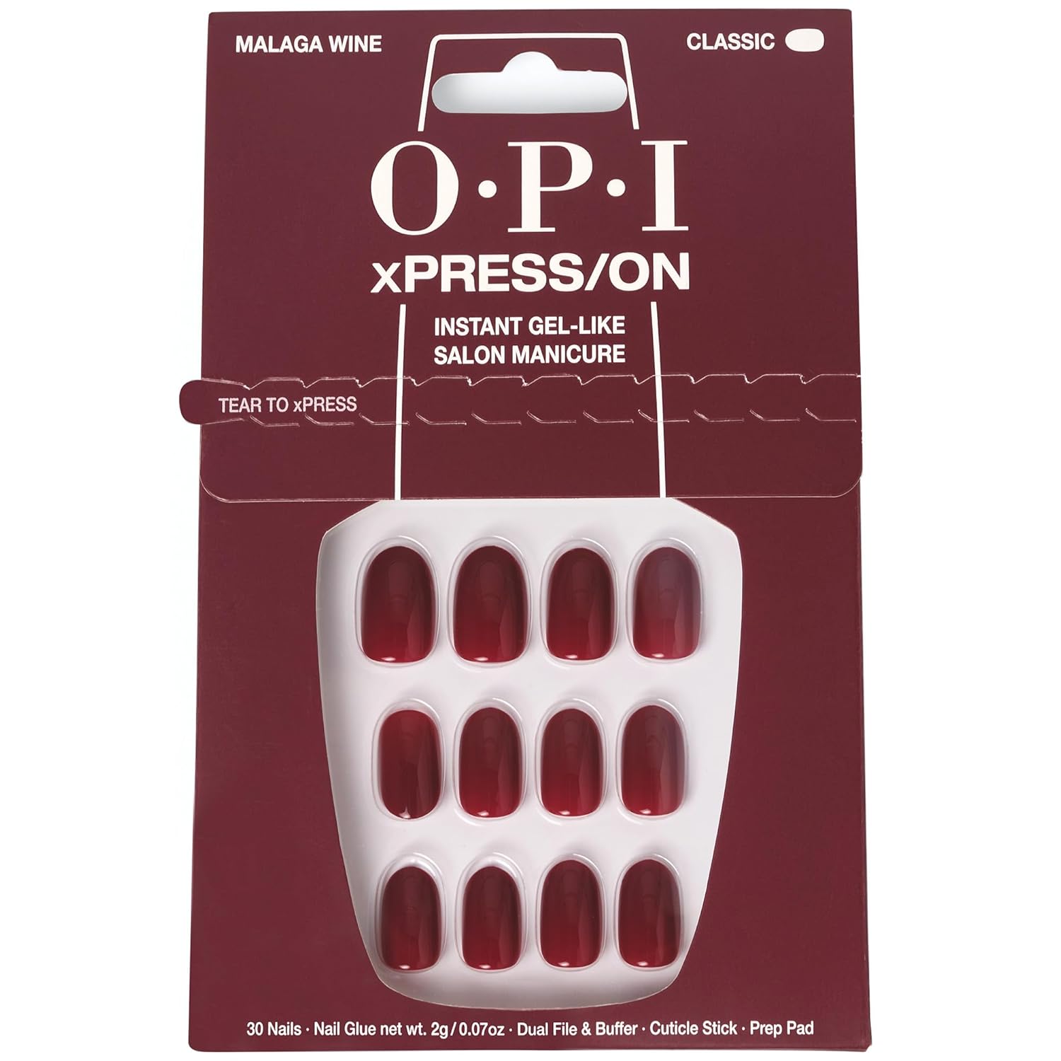 OPI xPRESS/ON Press on Nails | Short Round Classic, Long Almond & Coffin Shape Press-On Professional Nail Art Kit