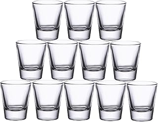 Gmark 1.5-Ounce Heavy Base Shot Glass Set, Whiskey Shot Glass 12-Pack GM2011