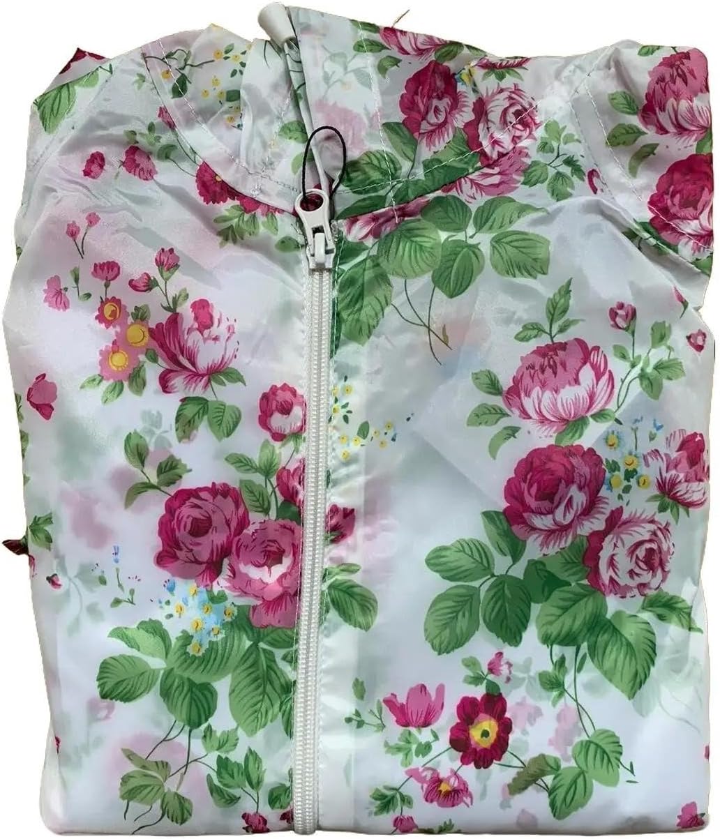 New Ladies Womens Printed Kagoul Mac Rain Coat lightweight Waterproof Hood Jacket Top