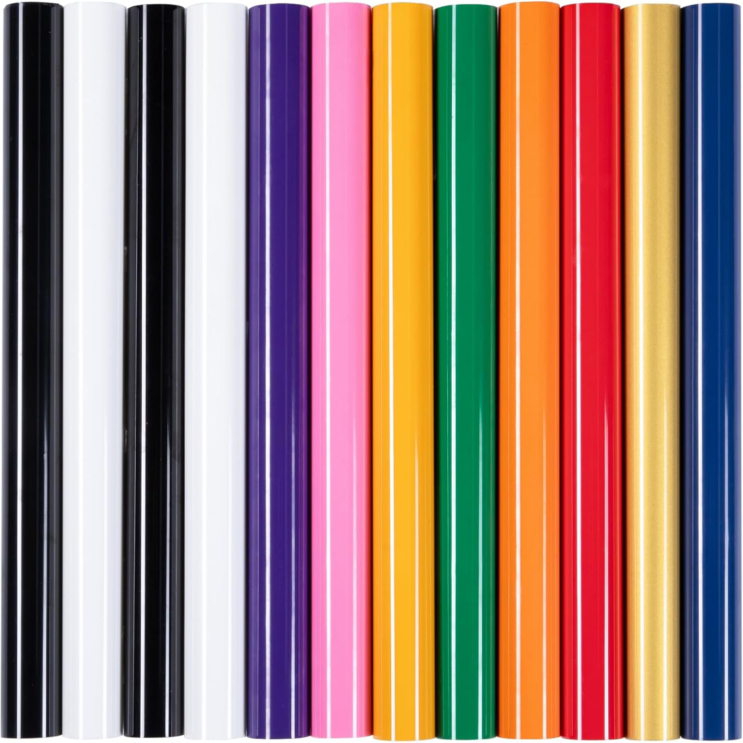 HTVRONT HTV Heat Transfer Vinyl -13 Pack HTV Vinyl Sheets, 12" x 10" Iron on Vinyl for T Shirts, 10 Assorted Premium Colors Heat Transfer Vinyl for All Cutting Machines