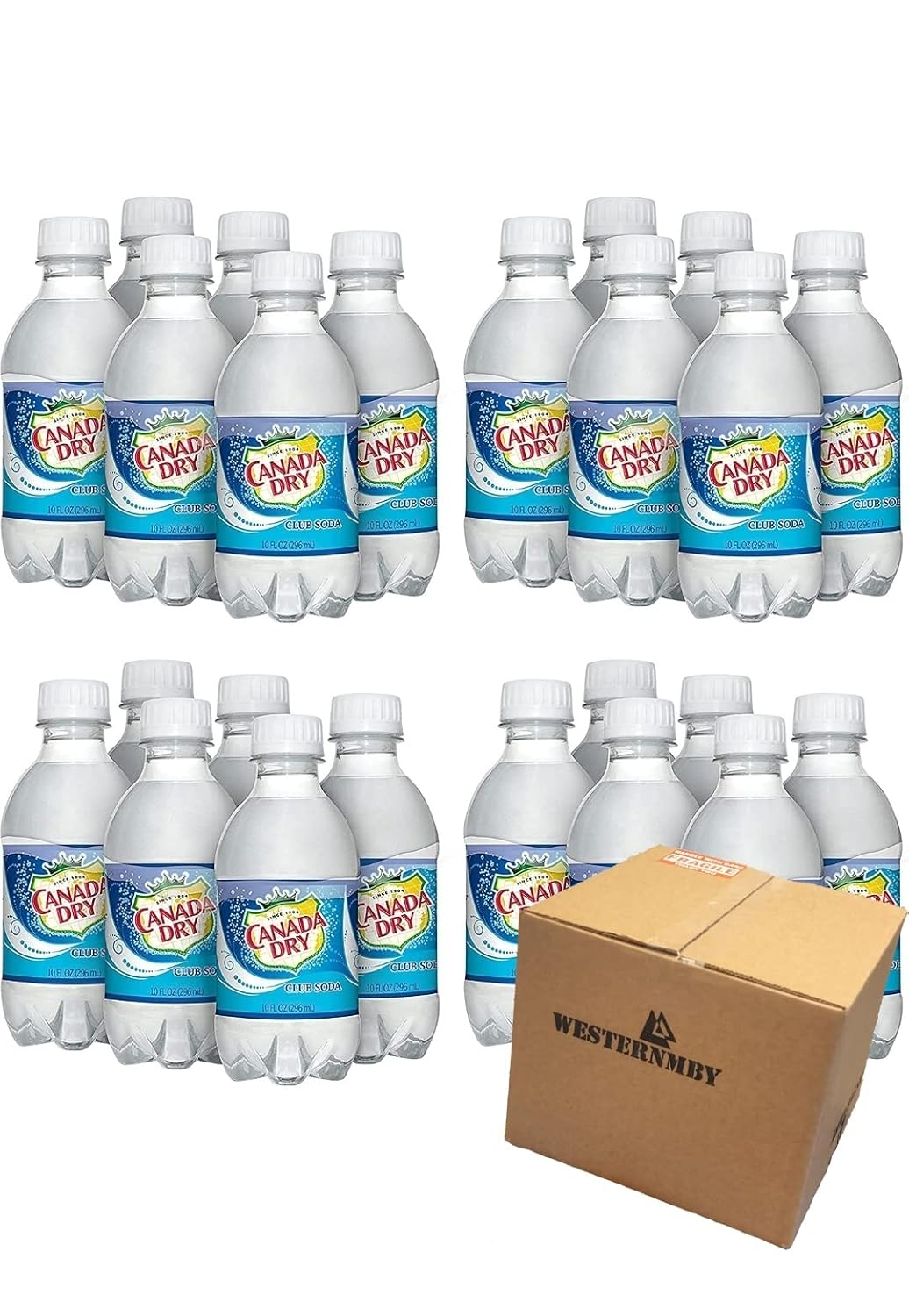 Canada Dry Club Soda, 10 fl oz, 24 bottles