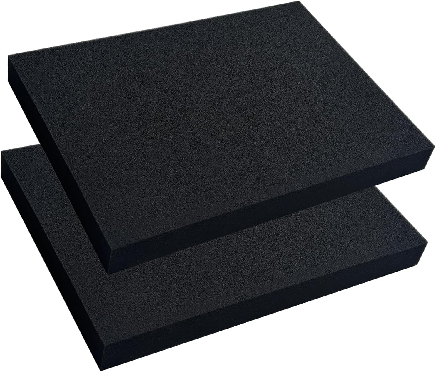 2 PCS 16" x 12" x 1.5" Polyurethane Foam Sheets Black Cushion Foam Panels | Foam Inserts for Cases,Black Foam Padding Cuttable Polyurethane Styrofoam for Cushion, Toolbox, Game Box, Storage, Crafts