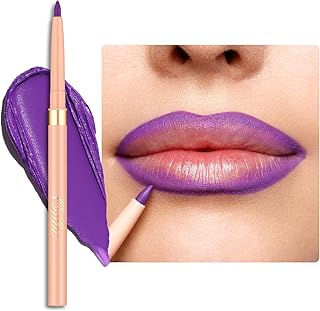 Oulac Matte Purple Lip Liner Pencil, Waterproof Retractable Lipliner Crayon, Smooth and Creamy Long Wearing Lip Makeup, Contour Your Lips, Vegan Beauty, 08 Well-dressed