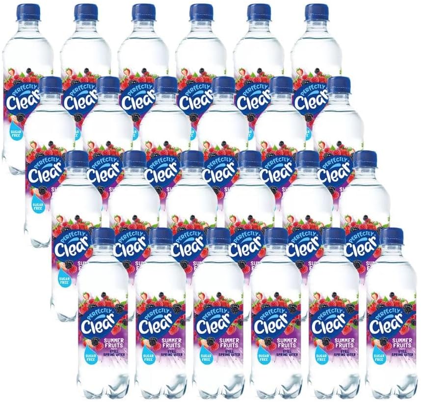 Perfectly Clear Summer Fruits Still Water – 2 x 12 x 500ml – Refreshing Fruit-Flavored Water, No Sugar, No Calories, Naturally Flavored, Hydrating Drink for On-the-Go - By MegaAisle