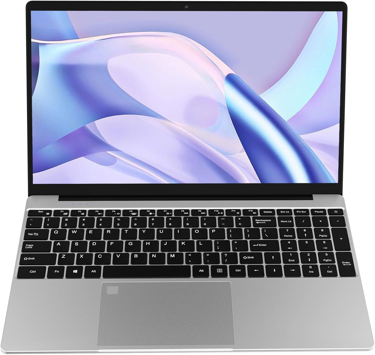 15.6" Laptop Computer Notebook, 4-Core N95 Processor, FHD Display, Backlit Keyboard, Fingerprint, Webcam, Bluetooth, WiFi, Win 11 Pro, 10TB Upgradeable, T152A, 8GB RAM, 512GB SSD, Silver