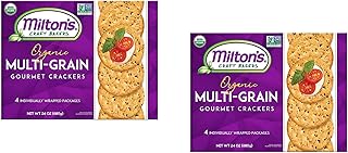 Milton's Craft Bakers Original Multi-Grain Gourmet Baked Crackers 680g (4 Individually Wrapped Packages) Two-Pack