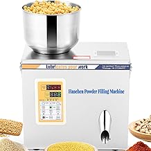 Hanchen Powder Filling Machine 1-20g Powder Packing Machine Automatic Particle Weighing Filling Machine Filler for Tea granules Seeds Grains Powder Glitters with Foot Pedal 110v
