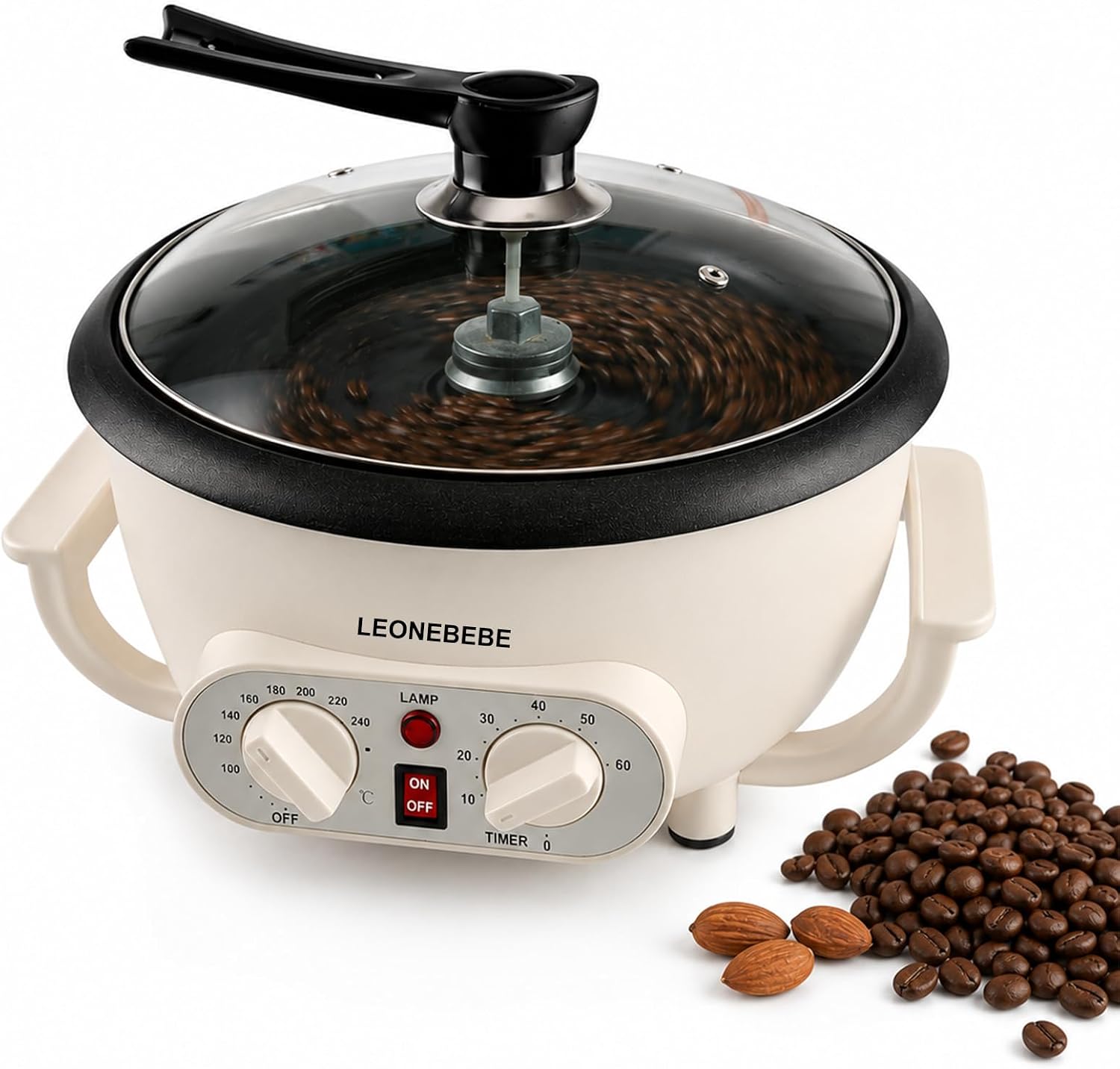 Electric Coffee Roaster Machine, 750g Home Use for Coffee Beans, Nuts, Peanuts & Chestnuts, Beginner-Friendly, 800W, 110V