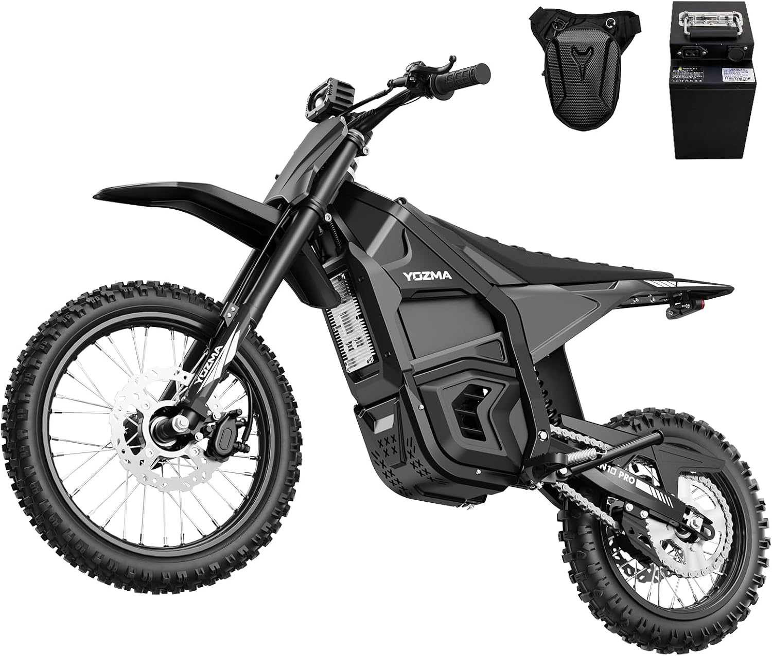 Yozma IN10 Pro Electric Dirt Bike, 5500W, 50MPH, 17"/14" Tires,60V27AH