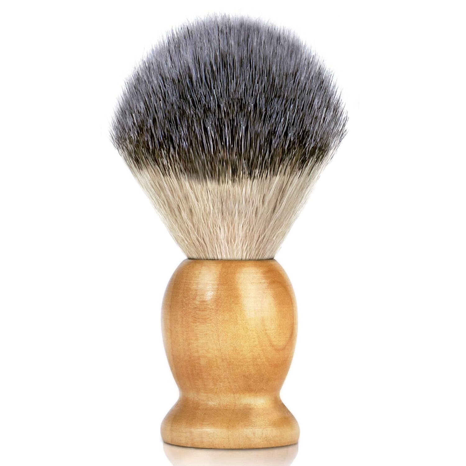 Bassion Shaving Brush for Men, Wet Shave Using Cream & Soap, Wood Handle Hair Salon Brush for Safety Shaving Razor, Straight Razor, Father's Day for Dad Boyfriend (Brown)