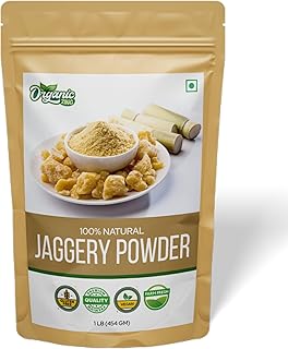 Organic Zing Jaggery Powder | 100% Unadultered Jaggery Powder | Natural and Grown | Jaggery Powder For Tea | Product of India - 454 gm (16 oz) Pack of 1