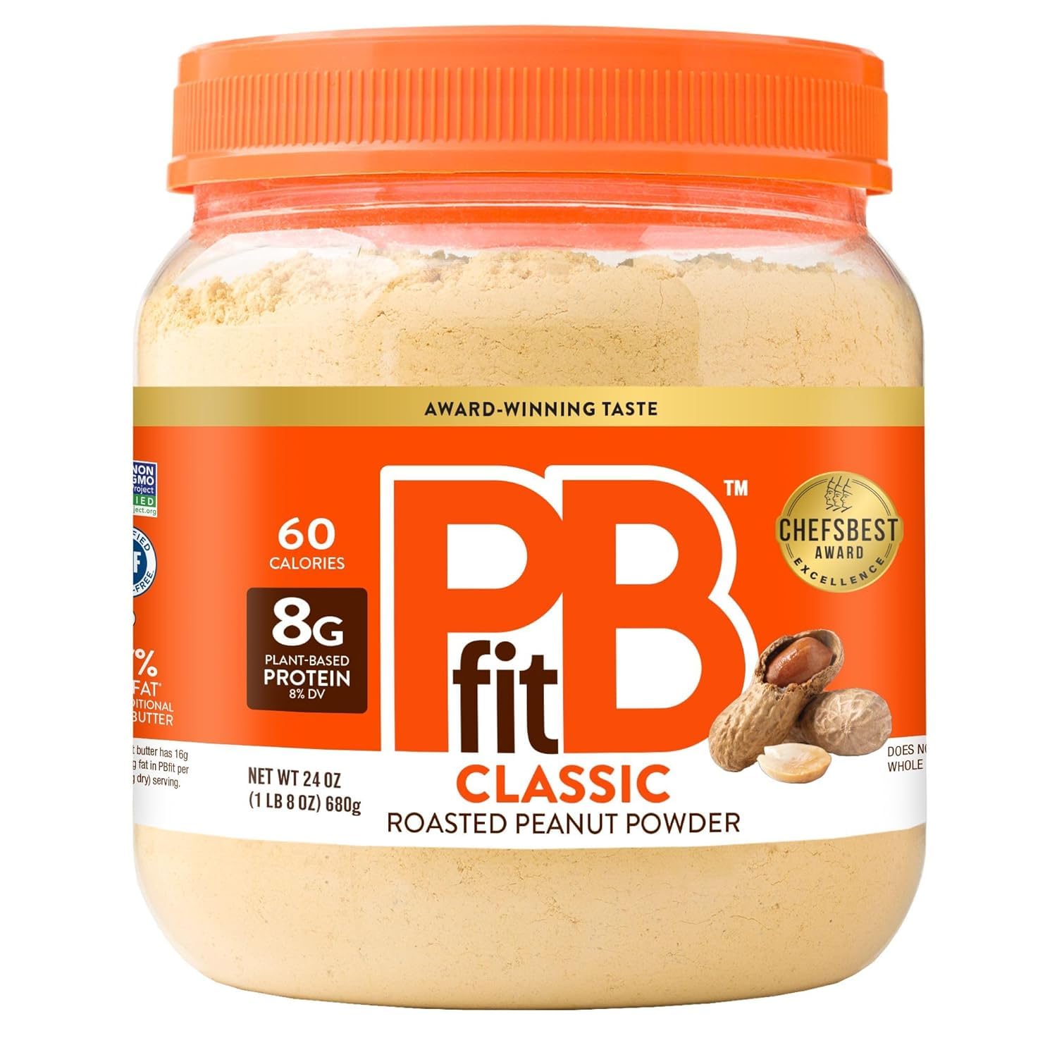 PBfit Classic Peanut Butter Powder 24 Oz, Peanut Spread with 8g Protein