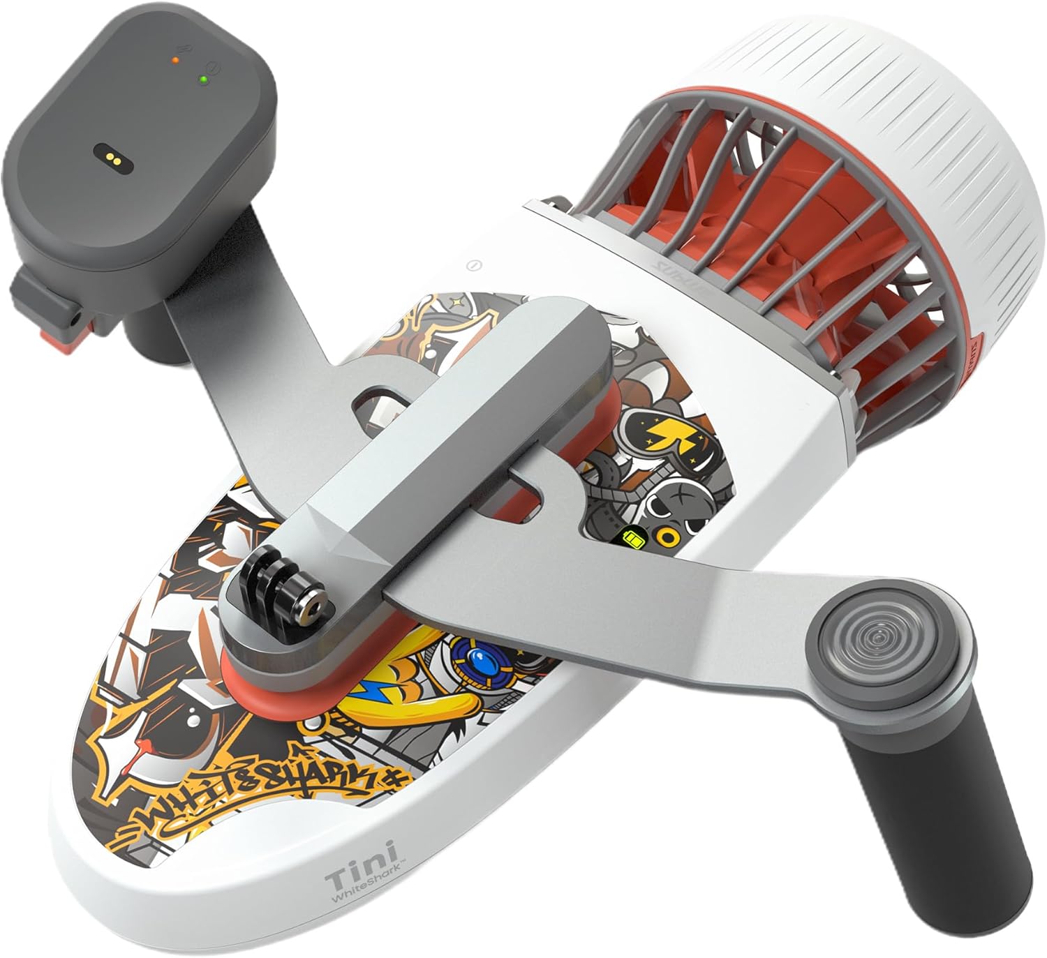 Tini Underwater Scooter 15.43lb 3.13 mph 40 Minutes 2 Gear Speed Switch 131ft Waterproof Swimming Pool Diving Snorkeling Water Scooter for Kids Adults