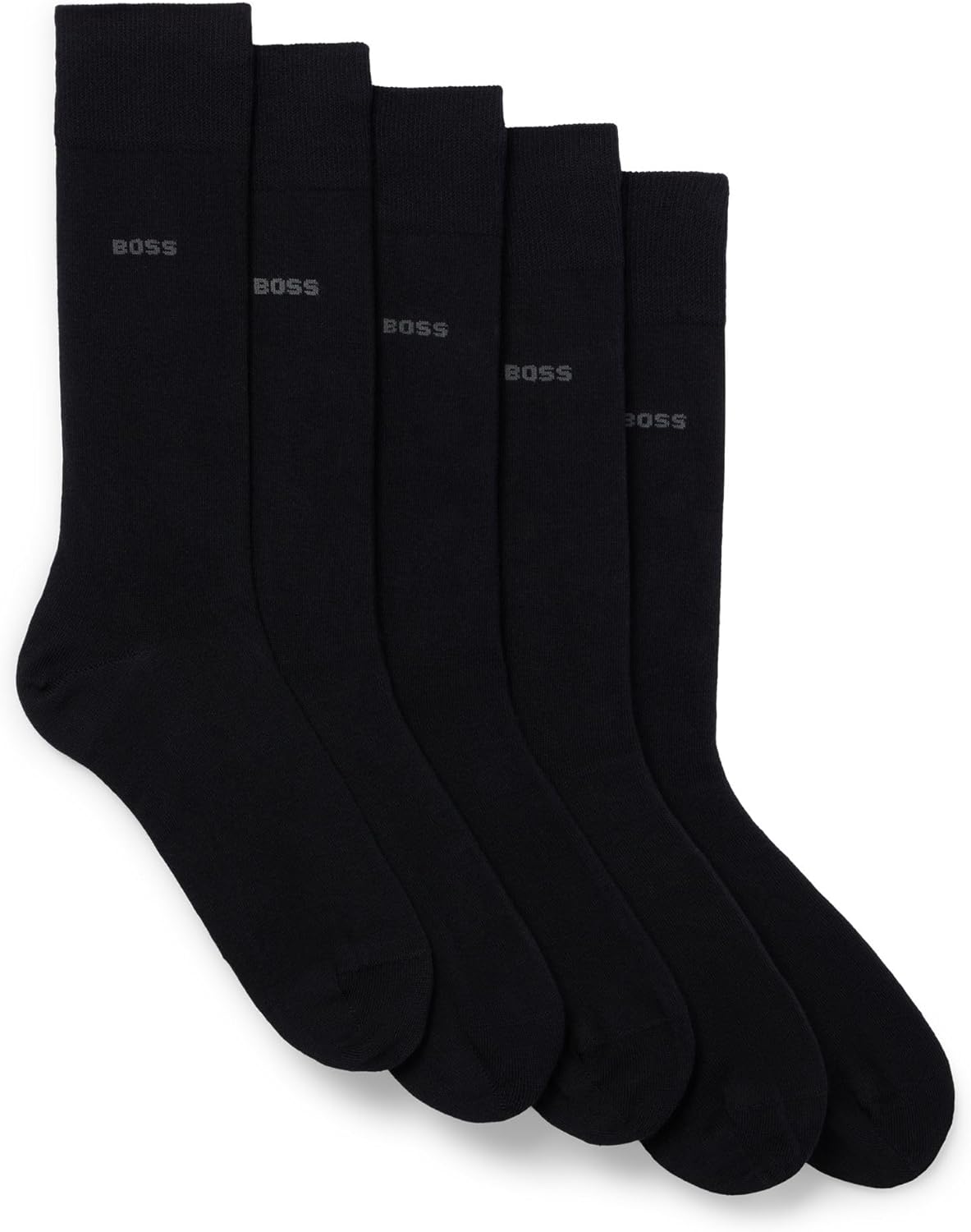 BOSS Mens 5P RS Uni CC Five-pack of regular-length socks in a cotton blend