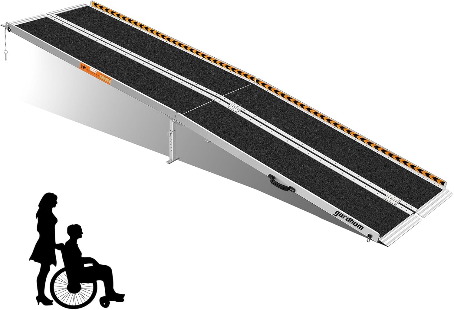 gardhom Wheelchair Ramp 10FT, Foldable Ramps for Wheelchairs Portable Aluminum 362kg Capacity Wheelchair Ramp for Home Entrance Threshold Doorways