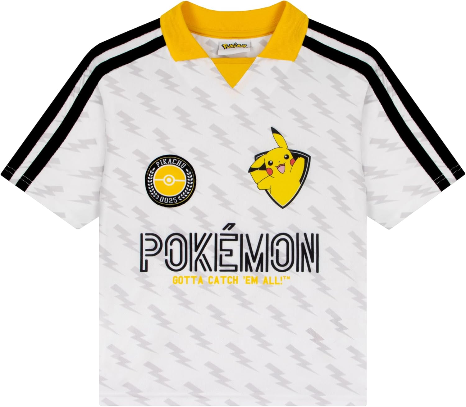 Pokemon Football Shirt, Oversized Kids Football Kits for Boys, Pikachu Jersey Top, Boys Clothes, Ages 5 to 13 Years
