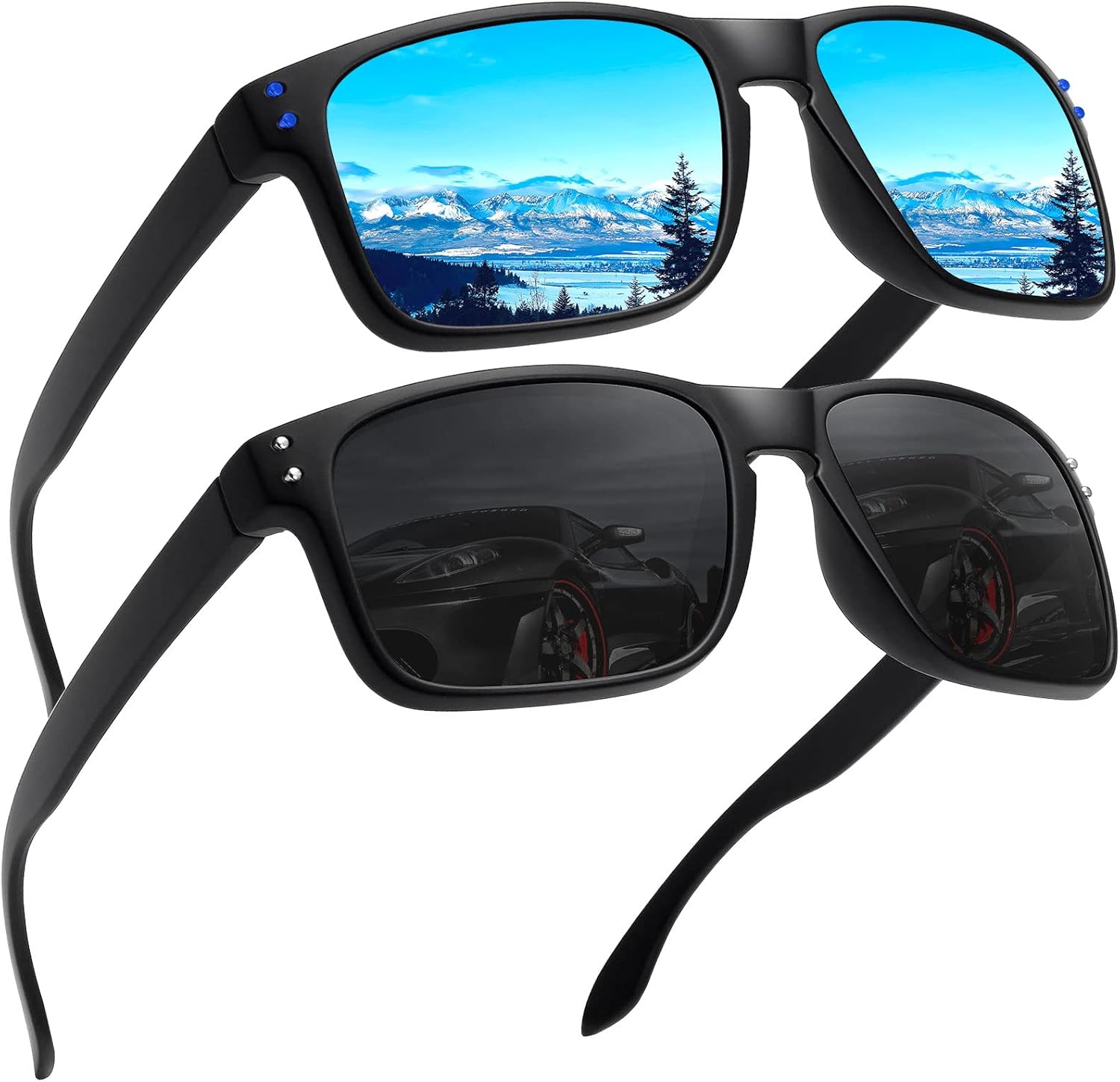 LEDING&BEST Polarised Sunglasses Men Women Driving Cycling Fishing Climbing Anti-glare UV400 Protection TR90 Unbreakable Frame Sports Travel Sun Glasses