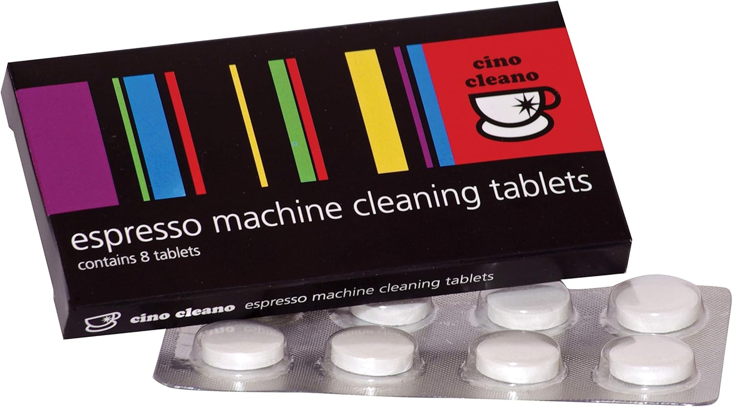 Cino Cleano Coffee Machine Cleaning Tablets (8) by Cafetto Australia | Compatible with home coffee machines | Espresso Machine Cleaning Tablets - Safe for your machine and you