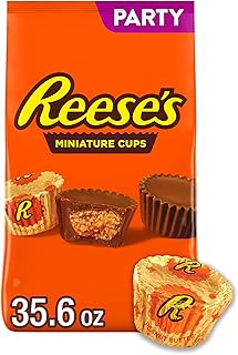 REESE'S Miniatures Milk Chocolate Peanut Butter Cups, Halloween Candy Party Pack, 35.6 oz