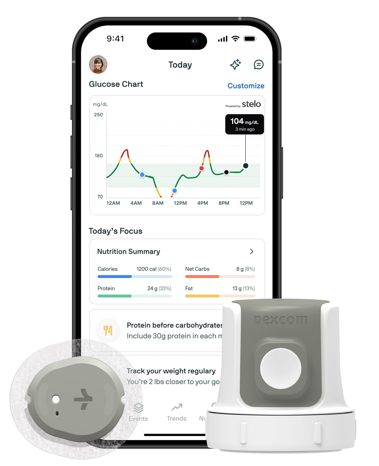 Glucose Monitoring Kit + Registered Dietitian Guidance, 2 Stelo Biosensors, Personal Glucose Action Plan & Nutrisense App Membership