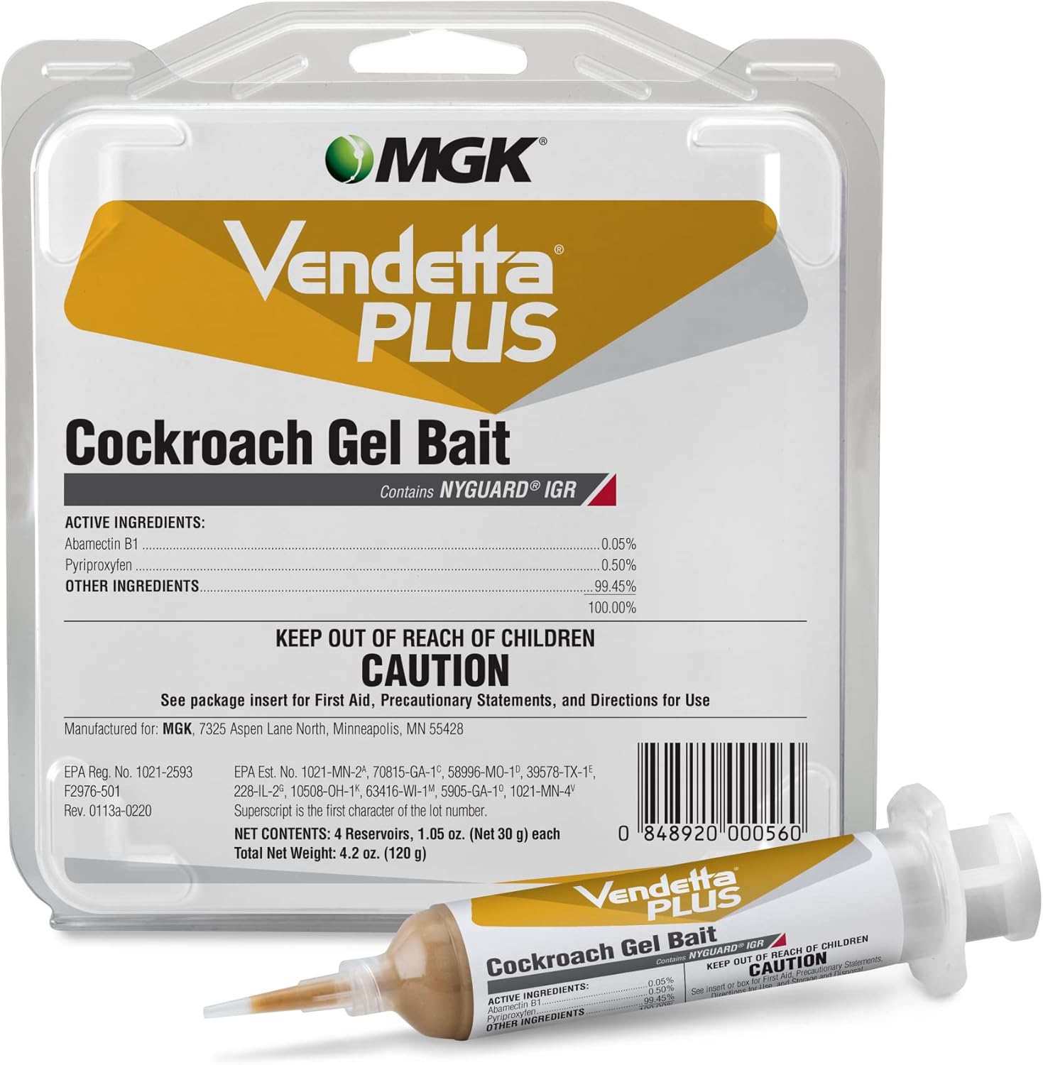 MGK 2976-H40 Vendetta Plus Cockroach Gel Box (4 x 30 Gram Tubes)