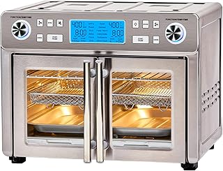 Emeril Lagasse Dual Zone 360 Air Fryer Oven Combo with French Door, 25 QT Extra Large, Cook Two Foods in Different Ways, Up to 60% Faster from Frozen to Finish