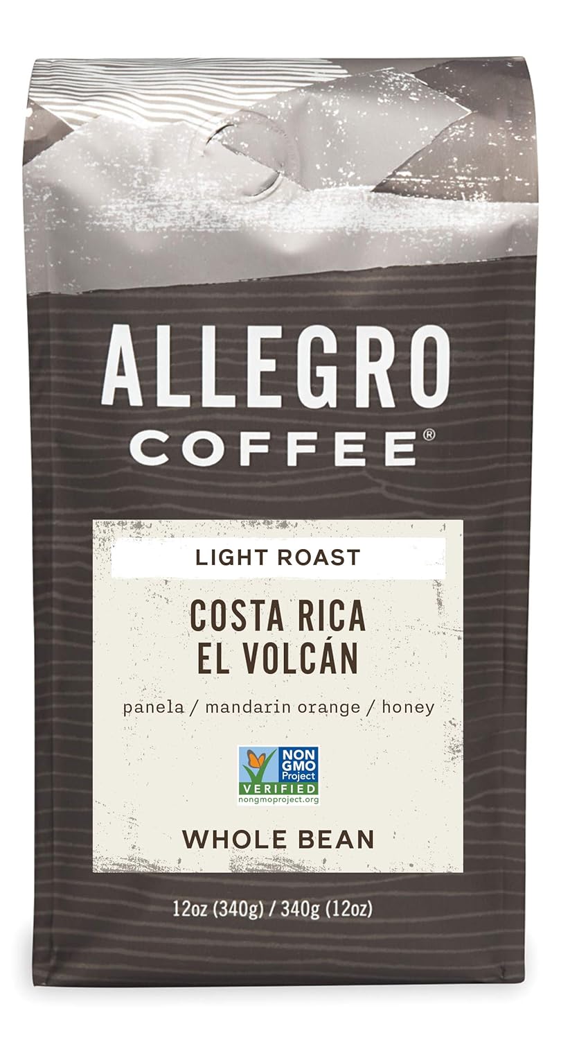Allegro Coffee, Coffee Costa Rica El Volcan Whole Bean, 12 Ounce