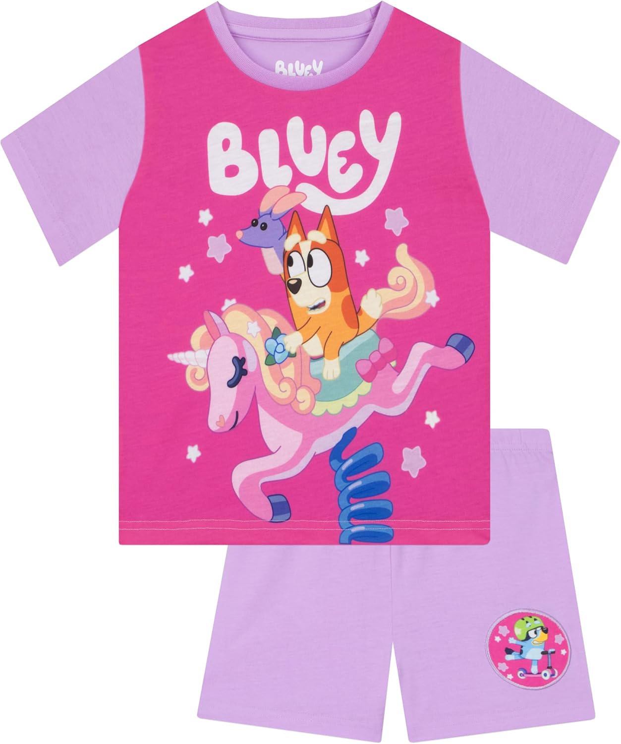 Bluey Pyjamas, Bingo Short Sleeve Girls Pyjamas, Summer Short Pjs For Girls, 18 Months To 10 Years