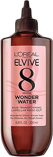 L’Oreal Paris Elvive 8 Second Wonder Water Lamellar, Rinse out Moisturizing Hair Treatment for Silky, Shiny Looking Hair, 6.8 FL; Oz