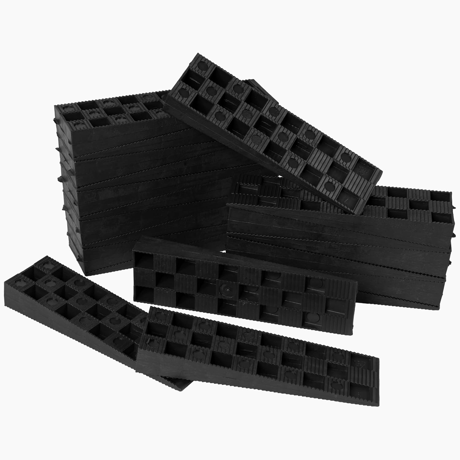 Repa Market Ridged Plastic Building Wedges - Shims for Leveling - 150 x 45 mm/Pack of 20 - Construction Spacers - Leveler Wobble Shim for Home Improvement - Leveling Floor, Furniture, Window (6x2")