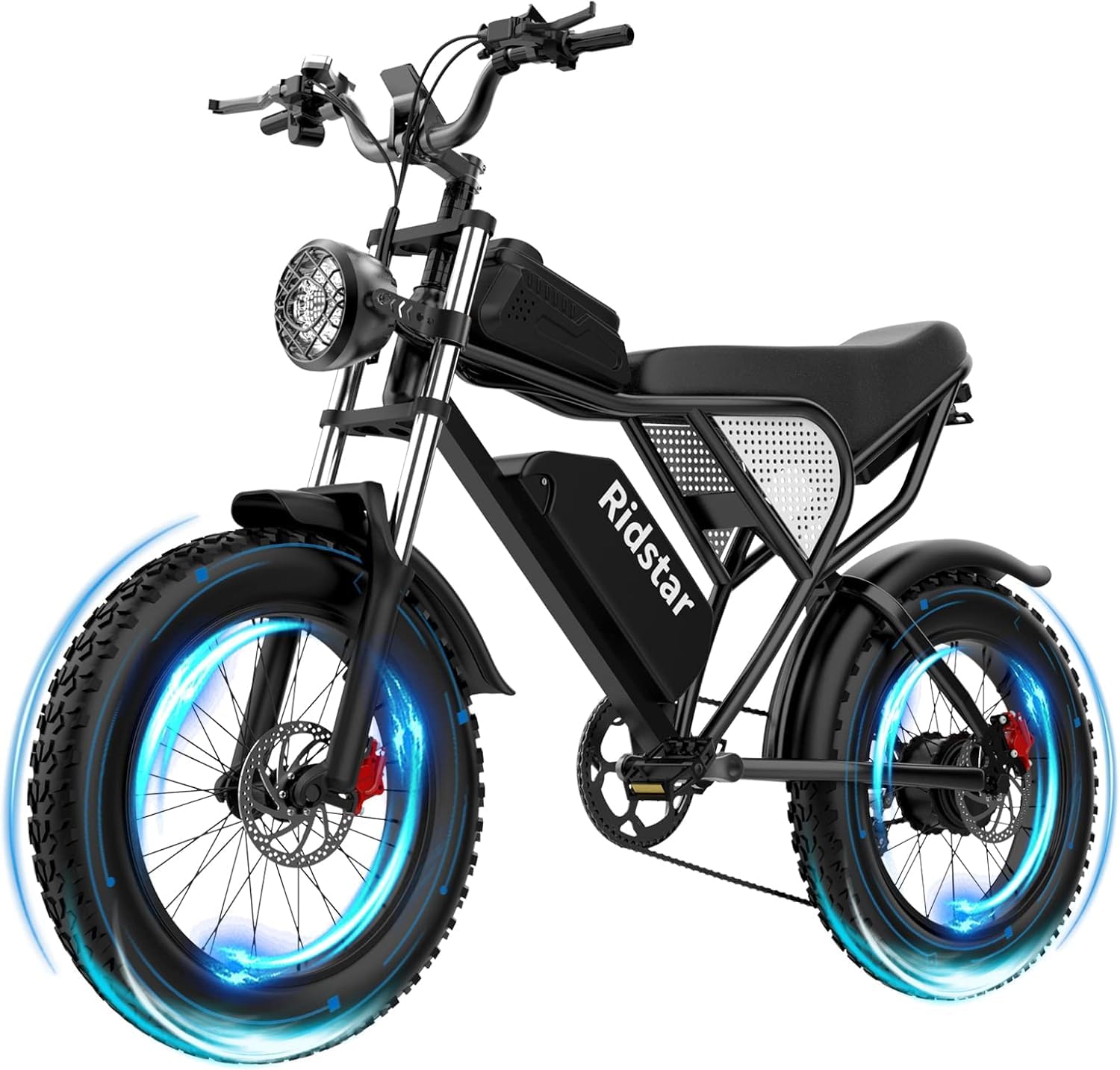 Electric Bike for Adults, 1000/2000W, 25/30/37MPH,48V-52V, 20AH,40AH Battery, Max 50-180 Miles Electric Motorcycle, 20" Fat Tire Dirt Bike, Shamano 7-Speed E-Bike