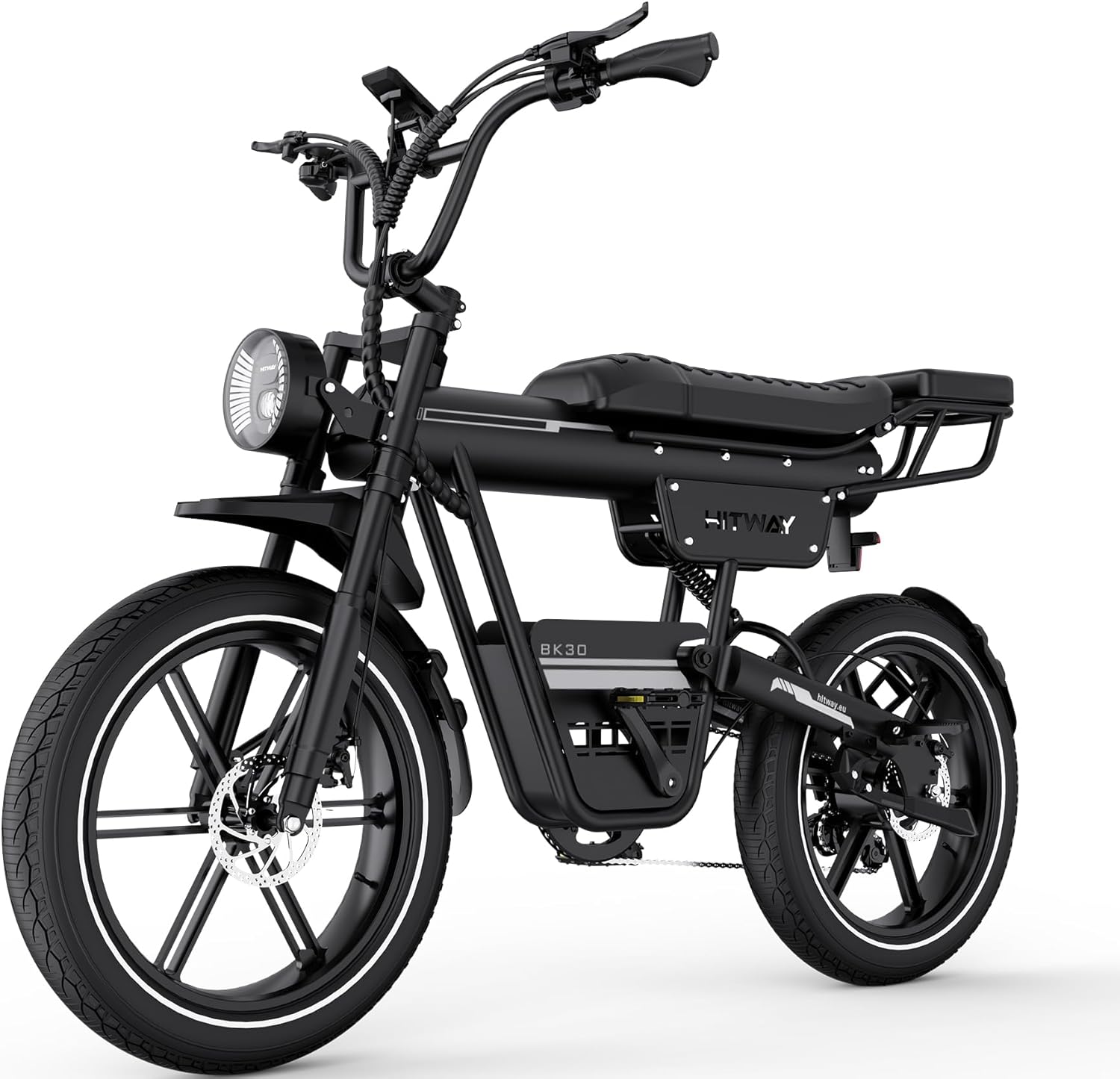 HITWAY BK30 Fat Tire 20" x 4.0" Electric Bike,Pedal Assist Bicycle for Adults,48V 23.4Ah Battery, 25 km/h, 7-Speed, 90-180 km Range – Commuter & Off-Road E-Bike, Unisex