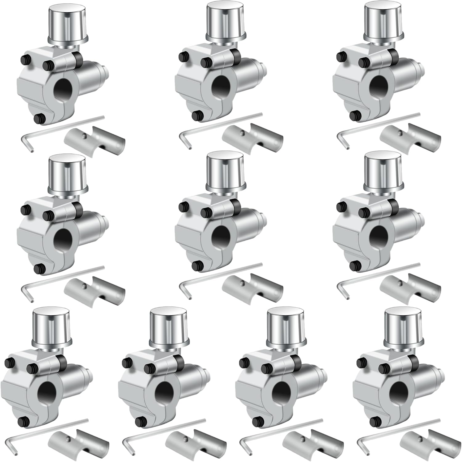 10 Pack Bullet Piercing Valve Kits - BPV-31 Compatible Adjustable Valve for Refrigerator Tap - 1/4, 5/16, 3/8 Inch - Replace BPV31D, AP4502525, GPV14, GPV31, GPV38, GPV56, MPV31