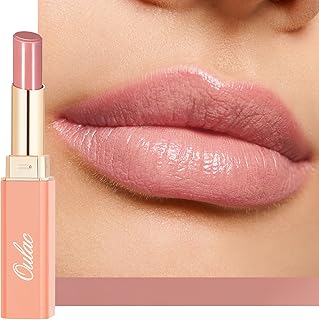 Oulac Moisturizing Shine Mauve Pink Lipstick for Women - 2 in 1 Glossy Light Pink Tinted Lip Balm, Hydrating Winter Lipstick for Dry Lips,Shine Juicy Finish Vegan 2.2g/0.07oz (14)