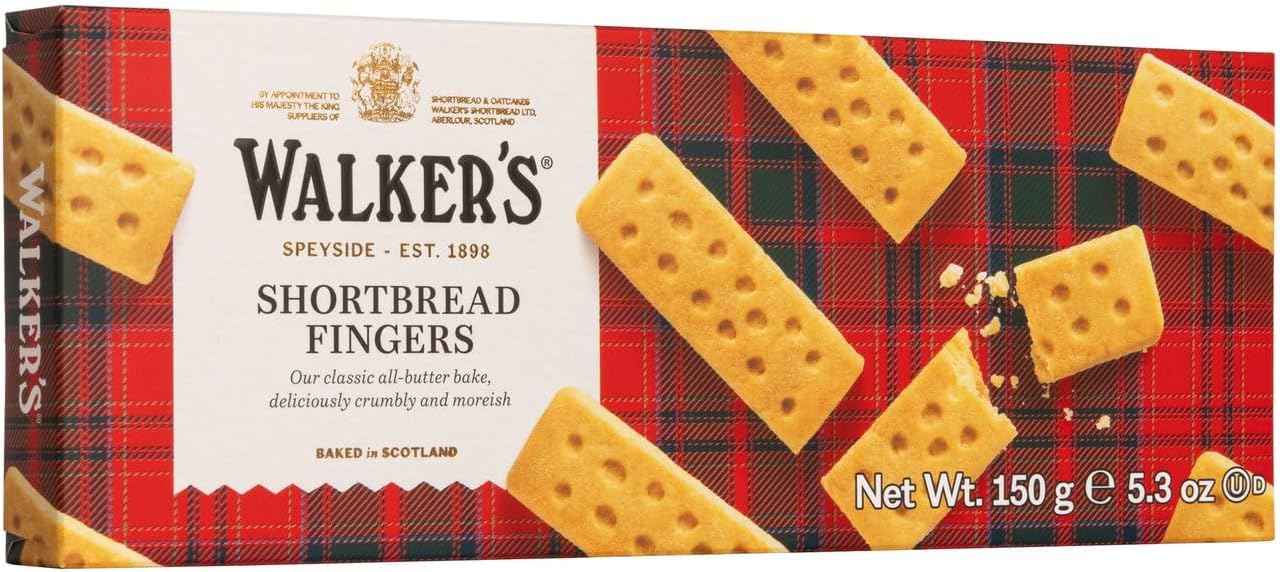 Walker's Shortbread Fingers, Traditional Pure Butter Scottish Recipe, 150g (Pack of 1)