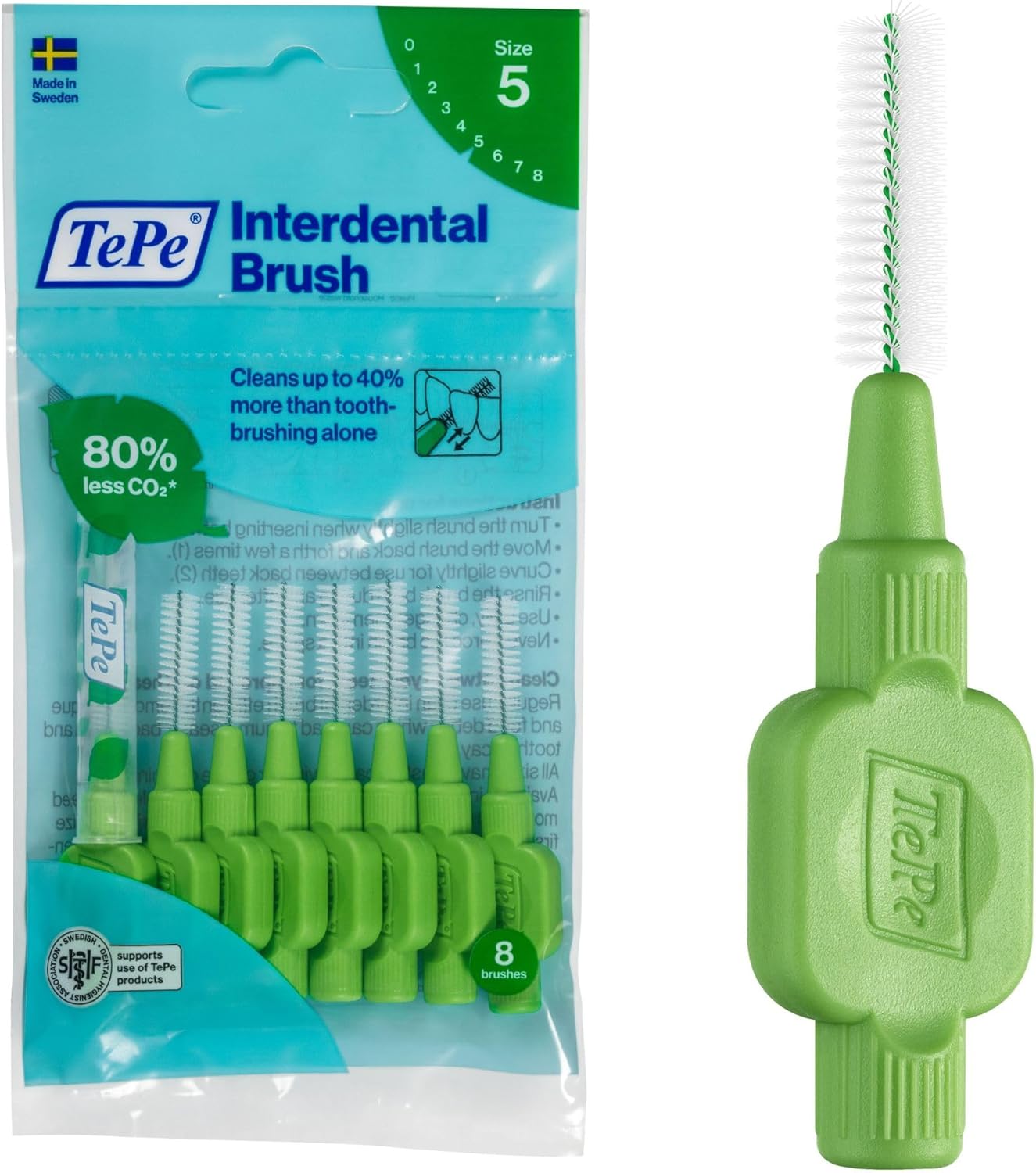 TePe Interdental Brushes Original Green 8 Brushes