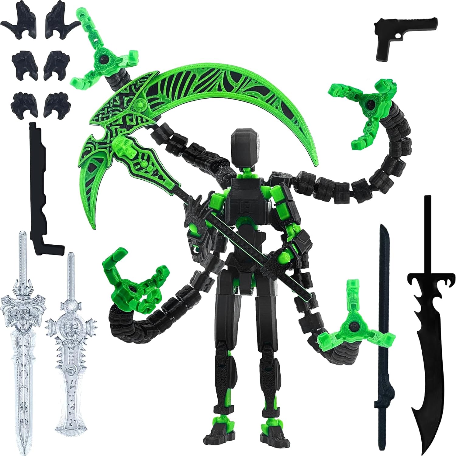 Titan 13 Action Figure - 3D Printed T13 Multi-Jointed Movable Robot with Full Articulation | Ideal for Collectors - Lucky 13, Nova 13 & Dummy 13 Versions