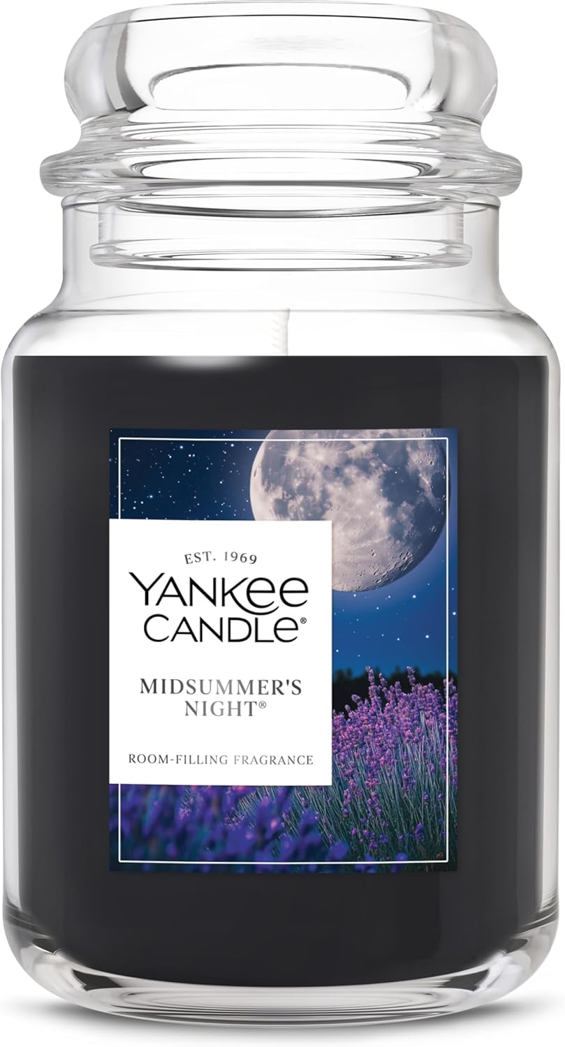 Yankee Candle Mid Summer's Night Scented Candle, 22oz Large Jar with up to 150 Hour Burn, Giftable