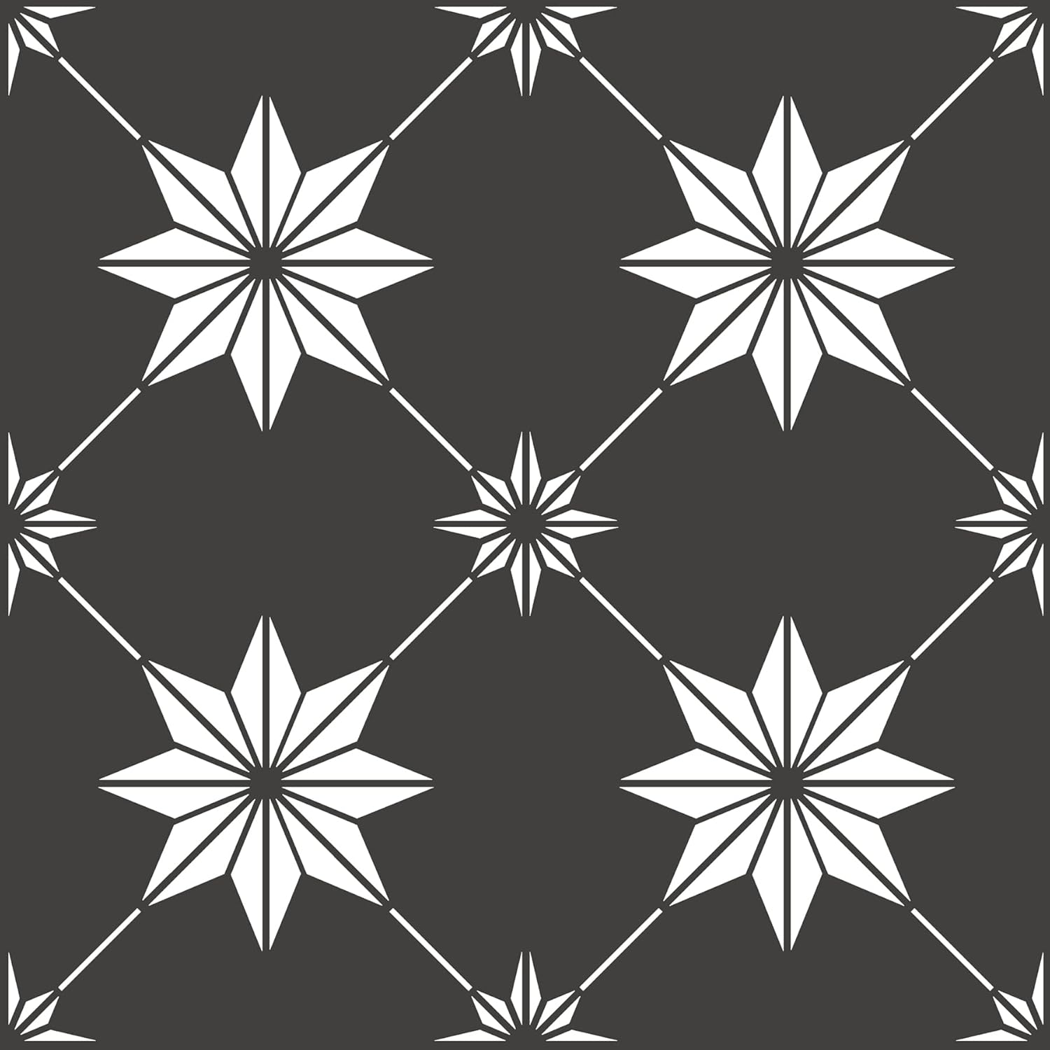 FloorPops Rigel Peel & Stick Floor Tiles, Black