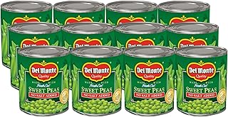 Del Monte Canned Fresh Cut Sweet Peas No Salt Added, 8.5-Ounce (Pack of 12)