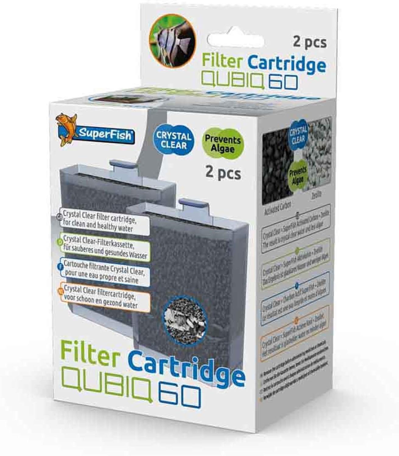 Superfish Qubiq 60 Cartridge (2pcs) Filter Media Replacement