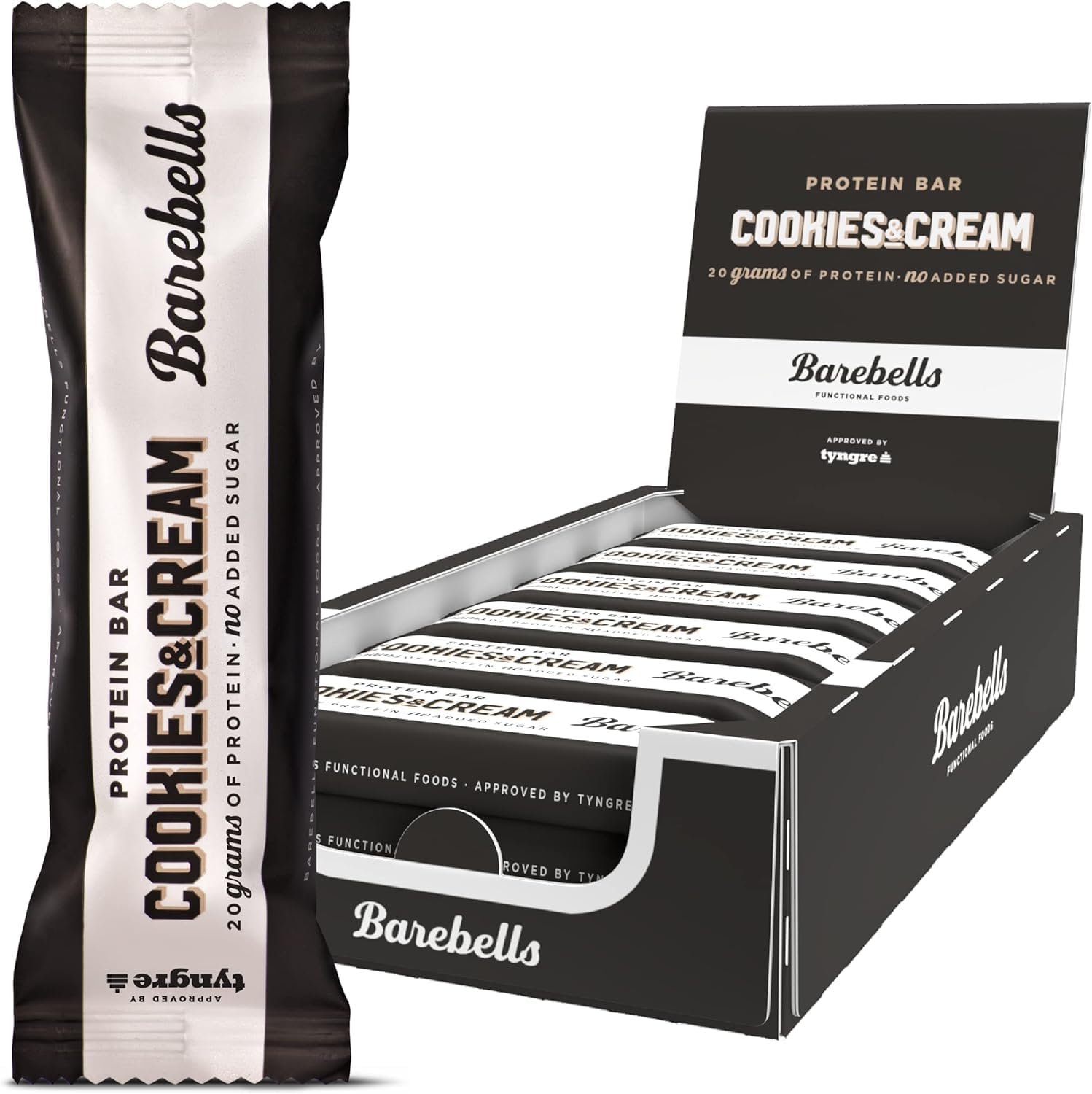 Barebell Protein Bar 12 x 55g (1 Box, Cookies & Cream)