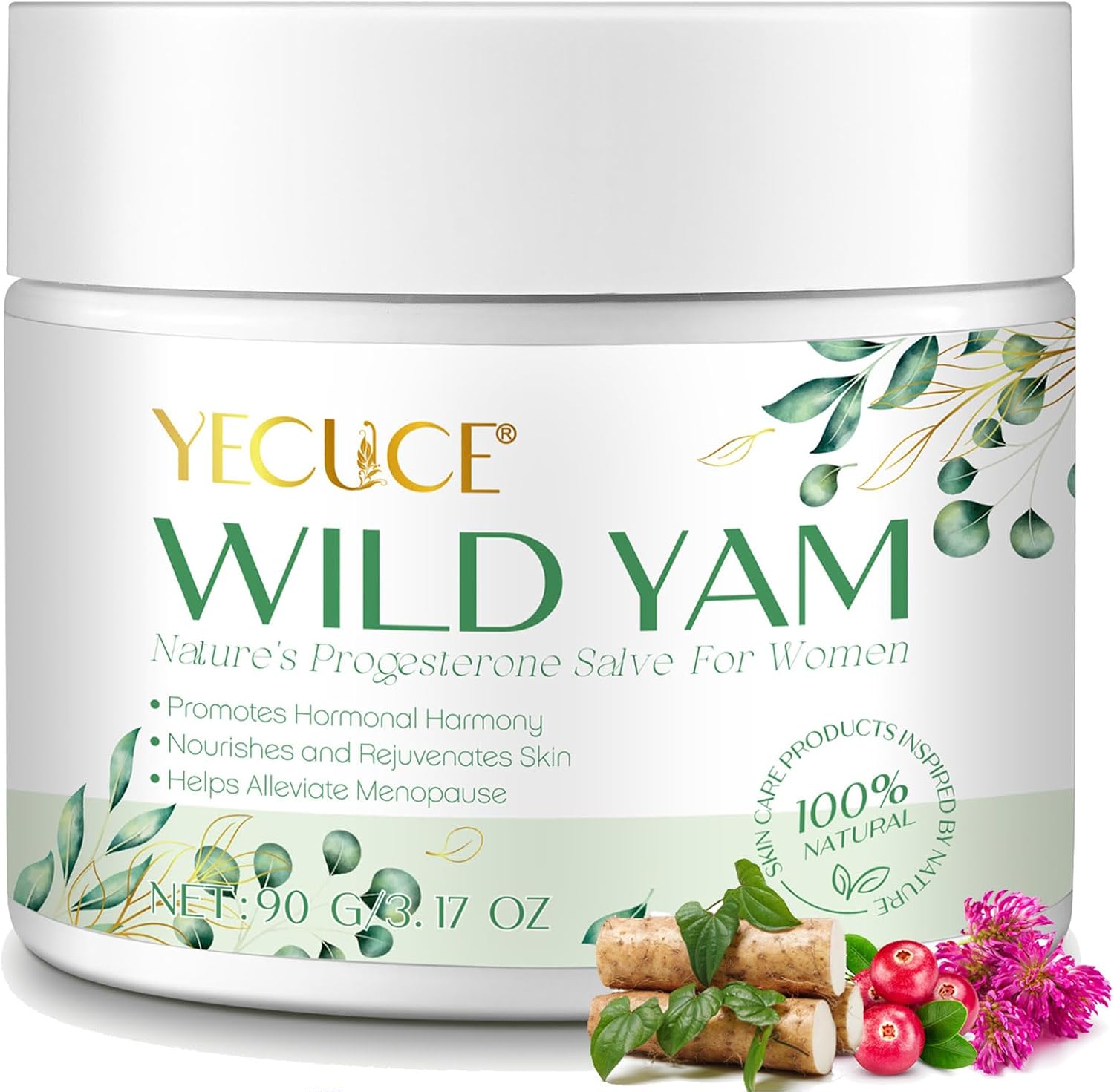 Wild Yam Cream for Hormone Balance, Natural Wild Yam Cream for Menopause Relief, Hot Flashes & Night Sweat Decreased, Australia Dr. Barbara Recommended Formula Wild Yam Extract Cream for Women