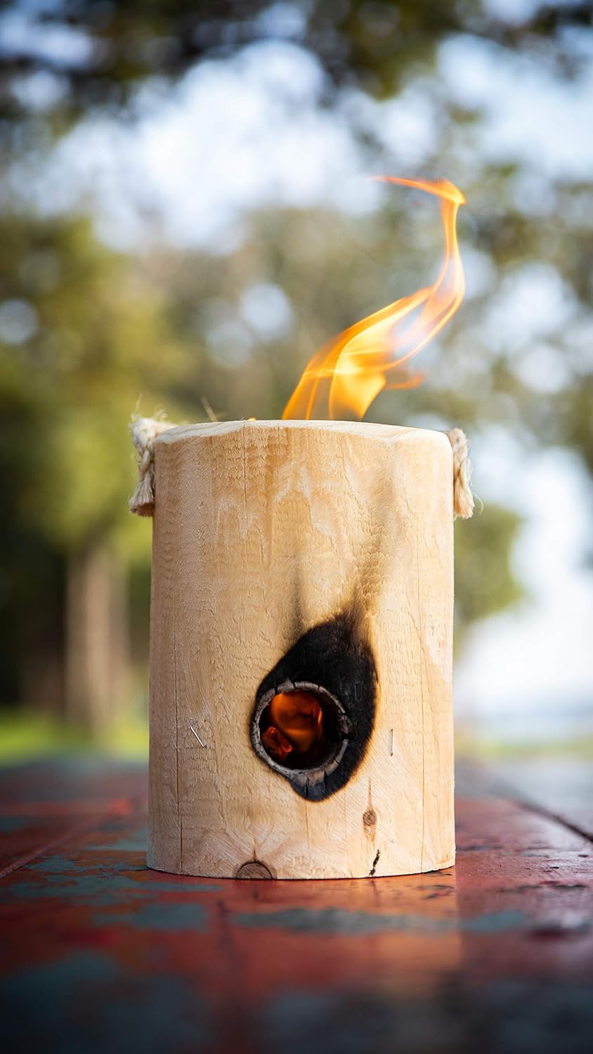 Mini – Single Log Campfire, 100% Natural Red Pine, Easy Light – 1 Hour Burn Time (2 Pack)